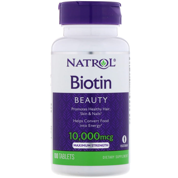 Biotin 10,000 Mcg Maximum Strength 100 Caps Natrol 