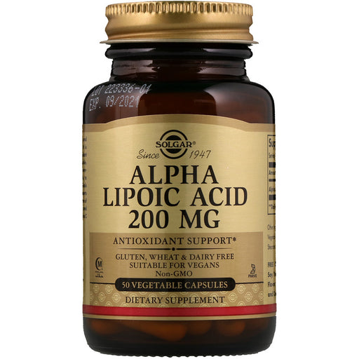 Solgar Alpha Lipoic Acid 200mg 50 Vegan Caps 