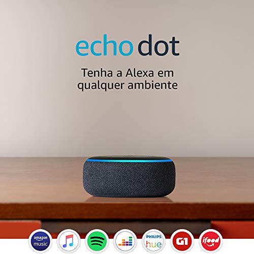Echo Dot (3rd Gen): Talk to Alexa in Portuguese 