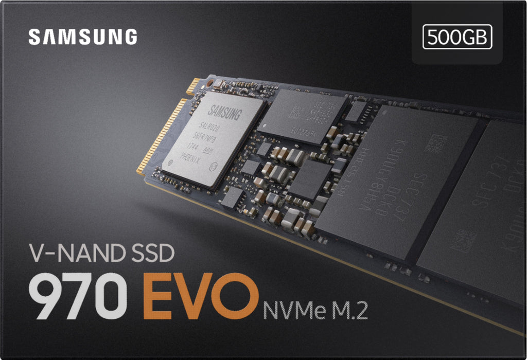SSD 500GB SAMSUNG 970 EVO PLUS M.2 2280 PCIe Gen3. X4 NVMe 1.3 64L V-NAND MLC - Model MZ-V7S500B/AM 