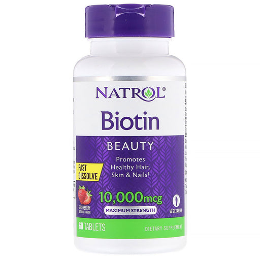 Biotin Natrol 10,000mcg 60 Tablets Fast Dissolve