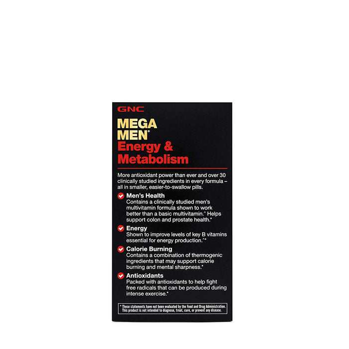 Gnc Mega Men Energy & Metabolism Multivitamínico - 90 Capsulas