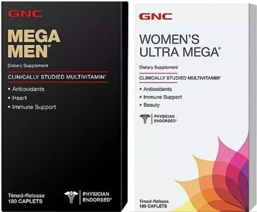 1 Women's Ultra Mega + 1 Mega Men - Gnc - 180 Cápsulas
