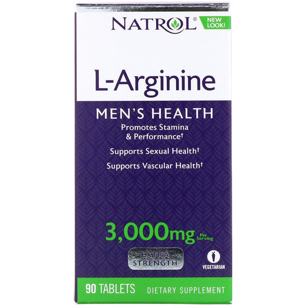 L-Arginine 3000 mg - 90 Tabletes - Natrol - (Saúde Sexual) Pronta Entrega