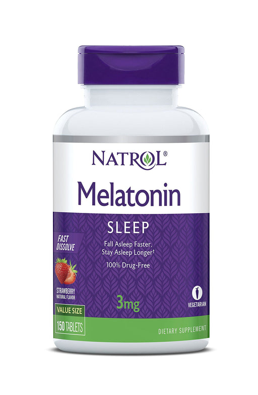 Melatonina Natrol 3mg Fast Dissolve (Morango) - 90 Tabletes